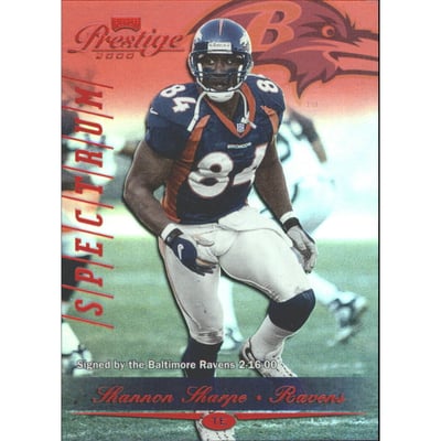 2000 Playoff Prestige Spectrum Red #15 Shannon Sharpe
