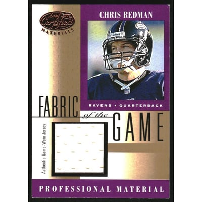 2001 Leaf Certified Materials Fabric of the Game #116BA Chris Redman