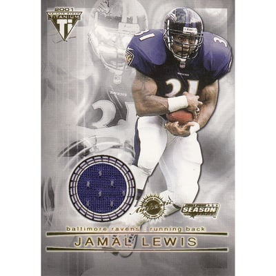 2001 Titanium Post Season Jerseys #9 Jamal Lewis