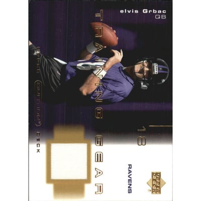 2001 Upper Deck Ovation Training Gear #TEG Elvis Grbac