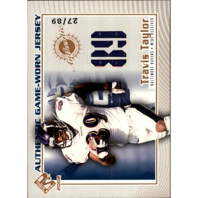 2002 Private Stock Game Worn Jerseys Numbers #11 Travis Taylor/89