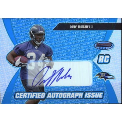 2003 Bowman's Best Blue #169 Ovie Mughelli AU