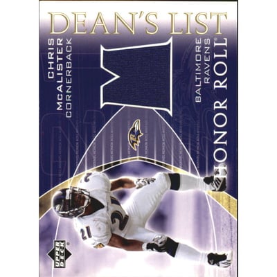 2003 Upper Deck Honor Roll Dean's List #DLCM Chris McAlister