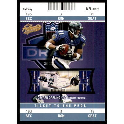 2004 Fleer Authentix Balcony Blue #130 Devard Darling