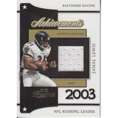 2004 Playoff Prestige Achievements Materials #A11 Jamal Lewis/103