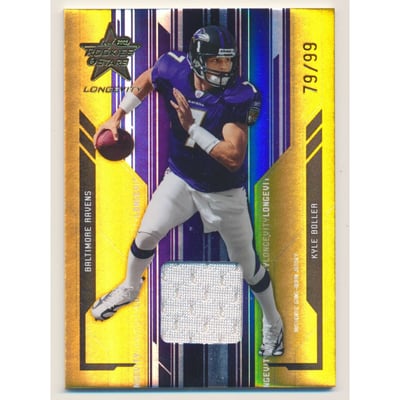 2005 Leaf Rookies and Stars Longevity Materials Gold #8 Kyle Boller/99
