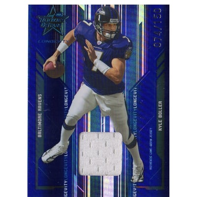 2005 Leaf Rookies and Stars Longevity Materials Sapphire #8 Kyle Boller/150
