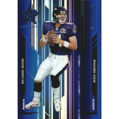 2005 Leaf Rookies and Stars Longevity Sapphire #223 Derek Anderson