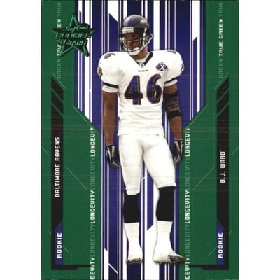 2005 Leaf Rookies and Stars Longevity True Green Parallel #194 B.J. Ward
