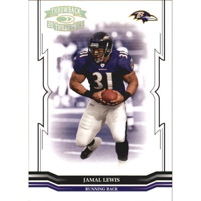 2005 Throwback Threads Gold Holofoil #10 Jamal Lewis