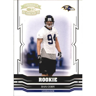 2005 Throwback Threads Gold Holofoil #164 Dan Cody