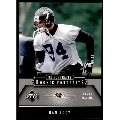 2005 UD Portraits Platinum #158 Dan Cody