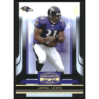 2006 Donruss Gridiron Gear Gold Holofoil O's #7 Jamal Lewis