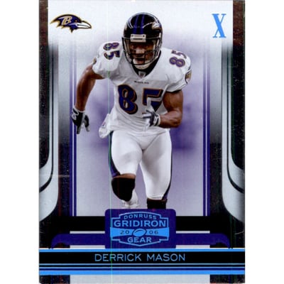 2006 Donruss Gridiron Gear Platinum Holofoil X's #10 Derrick Mason