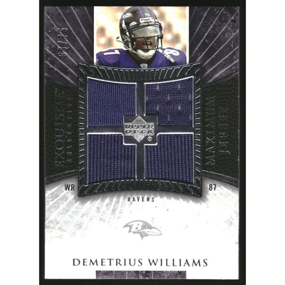 2006 Exquisite Collection Maximum Jersey Silver #XXLDE Demetrius Williams