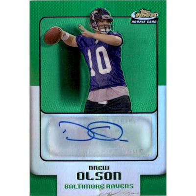 2006 Finest Green Refractors #181 Drew Olson AU