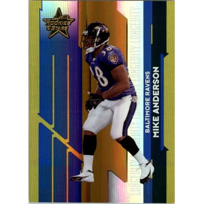 2006 Leaf Rookies and Stars Longevity Gold Parallel #10 Mike Anderson