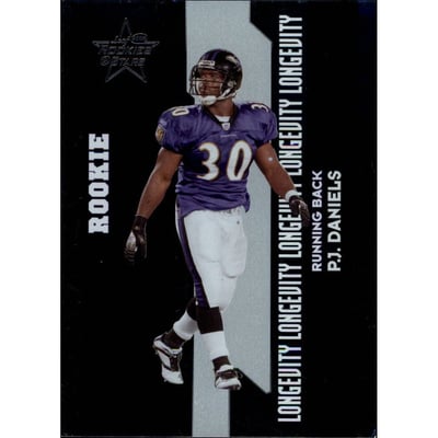 2006 Leaf Rookies and Stars Longevity Silver Parallel #208 P.J. Daniels