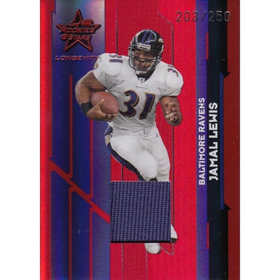 2006 Leaf Rookies and Stars Longevity Target Materials Ruby #9 Jamal Lewis/250