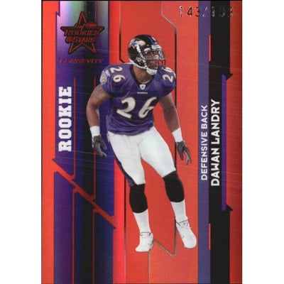 2006 Leaf Rookies and Stars Longevity Target Ruby Parallel #229 Dawan Landry