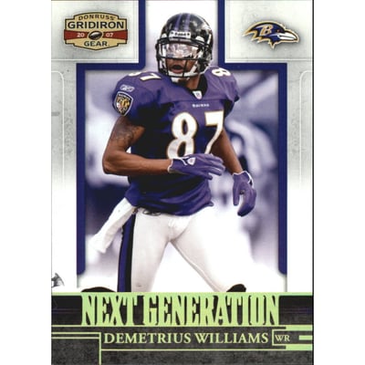 2007 Donruss Gridiron Gear Next Generation Gold Holofoil #10 Demetrius Williams
