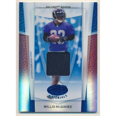 2007 Leaf Certified Materials Mirror Blue Materials #96 Willis McGahee