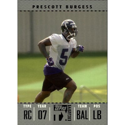2007 Topps TX Exclusive Silver #173 Prescott Burgess