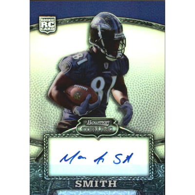 2008 Bowman Sterling Refractors #136 Marcus Smith AU