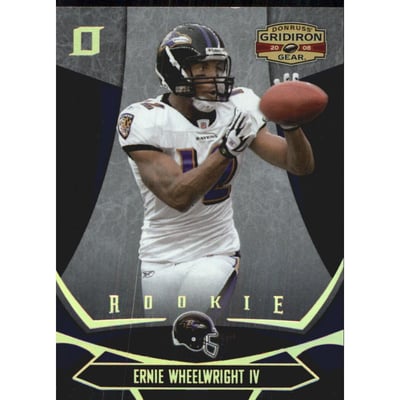 2008 Donruss Gridiron Gear Gold Holofoil O's #132 Ernie Wheelwright