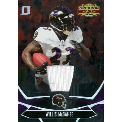 2008 Donruss Gridiron Gear Jerseys O's #8 Willis McGahee