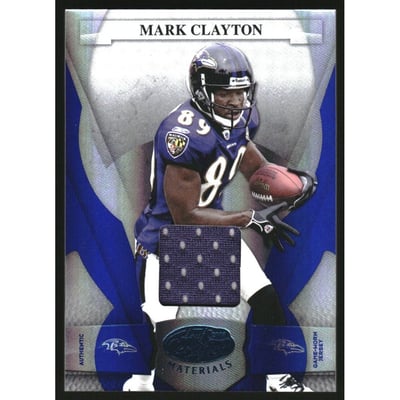 2008 Leaf Certified Materials Mirror Blue Materials #11 Mark Clayton