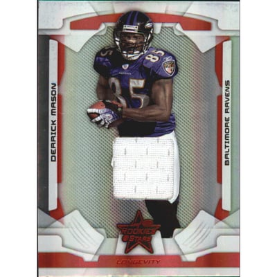 2008 Leaf Rookies and Stars Longevity Materials Ruby #8 Derrick Mason/350
