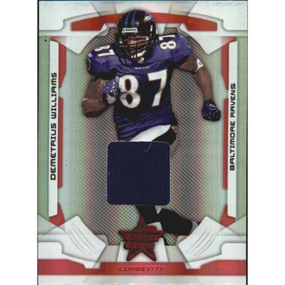 2008 Leaf Rookies and Stars Longevity Materials Ruby #9 Demetrius Williams/125