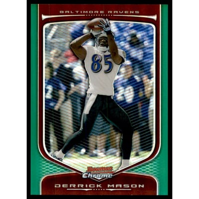 2009 Bowman Chrome Green Refractors #88 Derrick Mason