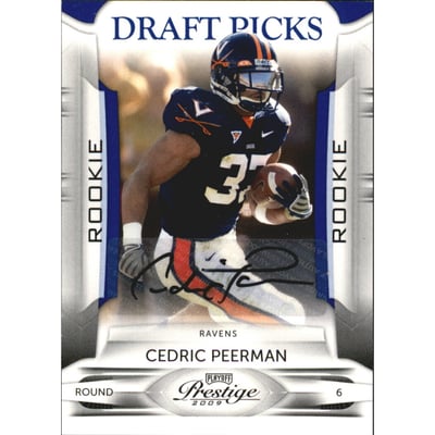2009 Playoff Prestige Draft Picks Autographs #118 Cedric Peerman/299