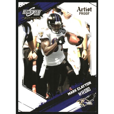 2009 Score Inscriptions Artist's Proof #23 Mark Clayton