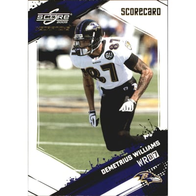 2009 Score Inscriptions Scorecard #19 Demetrius Williams