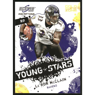 2009 Score Inscriptions Young Stars Gold Zone #15 Le'Ron McClain