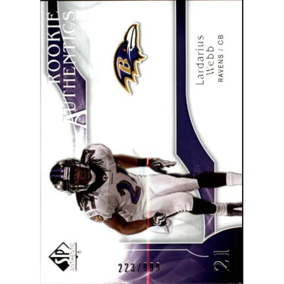2009 SP Authentic #208 Lardarius Webb RC