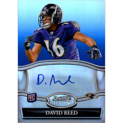 2010 Bowman Sterling Blue Refractors #BSADR David Reed AU