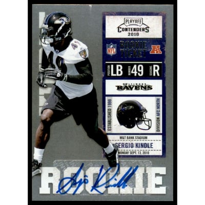 2010 Playoff Contenders #163 Sergio Kindle AU RC