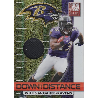 2011 Donruss Elite Down and Distance Jerseys Red Zone Prime #31 Willis McGahee/50