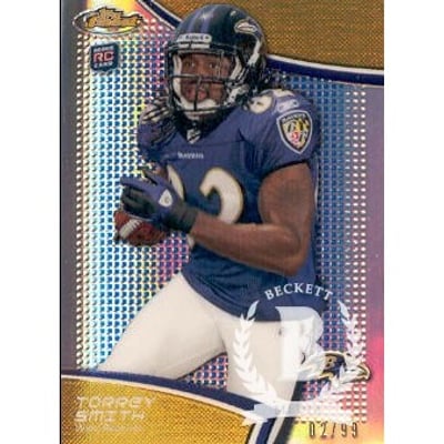 2011 Finest Blue Refractors #81 Torrey Smith