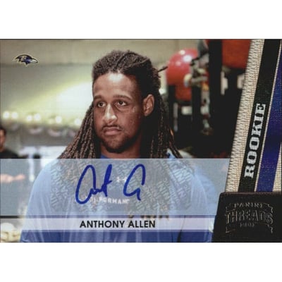 2011 Panini Threads Autographs Silver #158 Anthony Allen