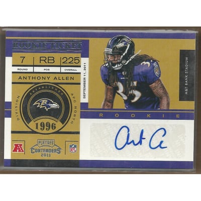 2011 Playoff Contenders #110 Anthony Allen AU RC
