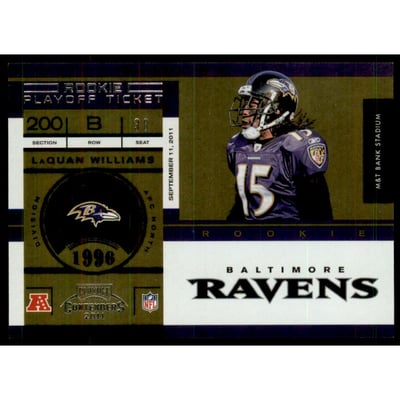 2011 Playoff Contenders Playoff Ticket #152 LaQuan Williams
