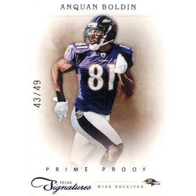 2011 Prime Signatures Prime Proof Blue #5 Anquan Boldin