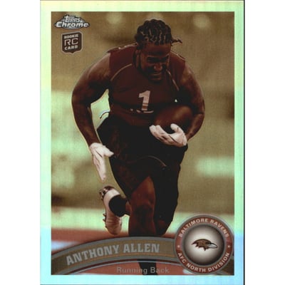 2011 Topps Chrome Sepia Refractors #118 Anthony Allen