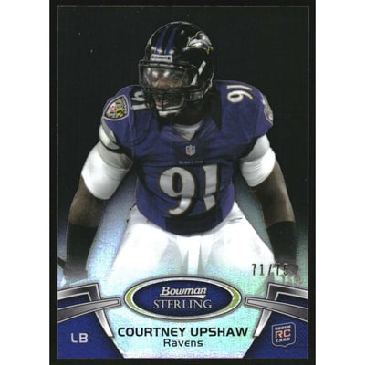 2012 Bowman Sterling Black Refractors #75 Courtney Upshaw