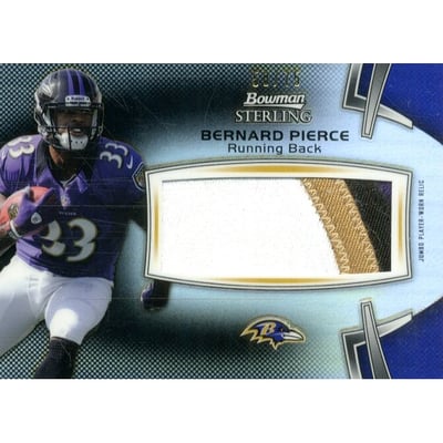 2012 Bowman Sterling Black Refractors #BSJRRBP Bernard Pierce JSY/75